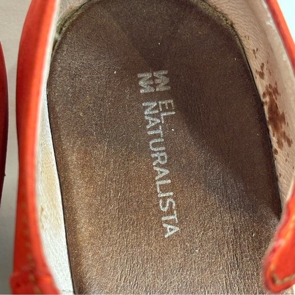 EL NATURALISTA Sz 38 Mary Jane Shoes Sandals Chunky Heels Leather Rounded Toe - Picture 4 of 16